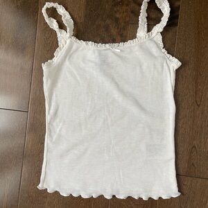 H&M Cream Ribbed Camisole